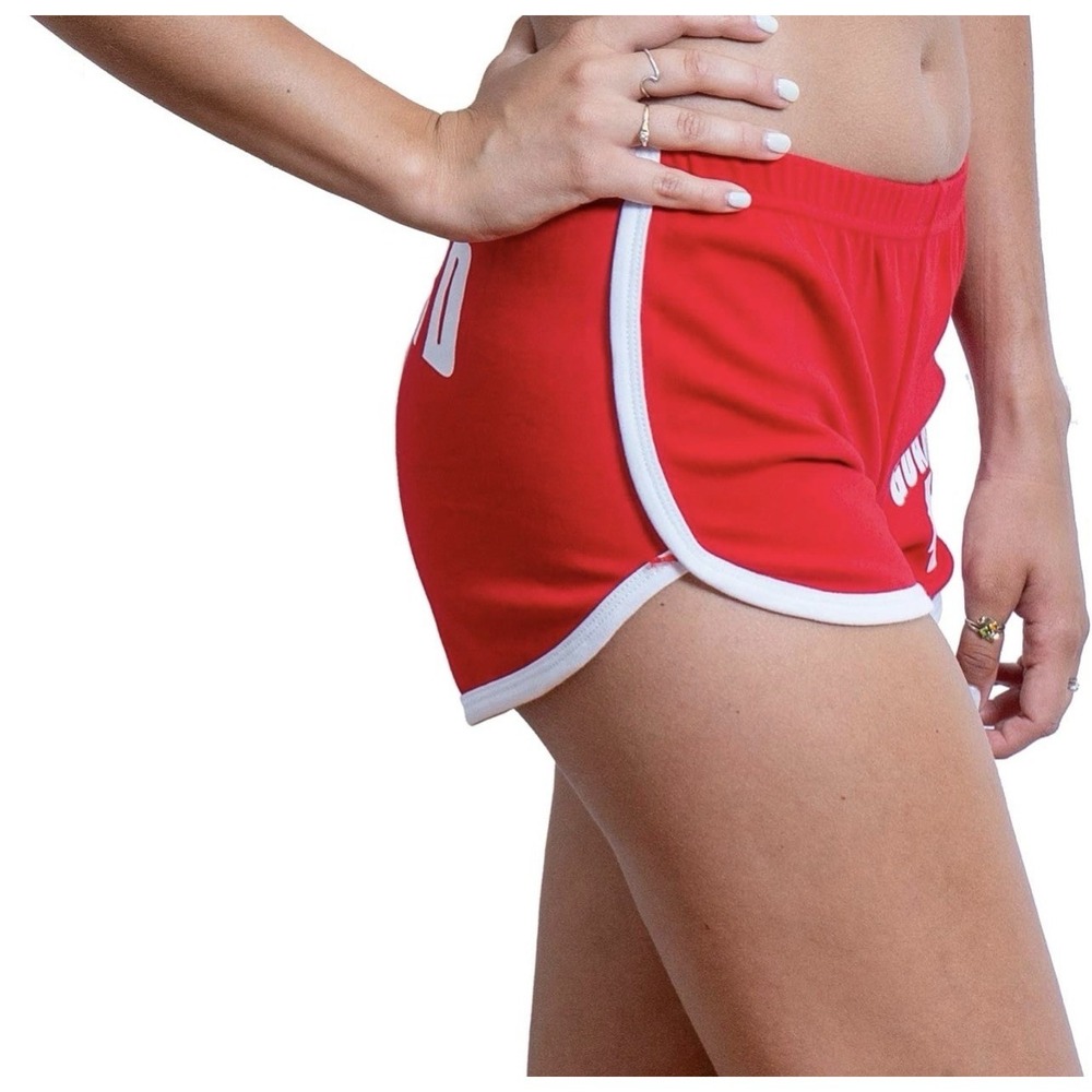 BLARIX Red Lifeguard Booty Shorts Sz M New Beachwear Logo Cotton Athletic #F - Picture 6 of 8